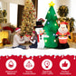 Costway 6' Tall Lighted Inflatable Christmas Decoration with Santa Claus and Snowman