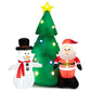 Costway 6' Tall Lighted Inflatable Christmas Decoration with Santa Claus and Snowman