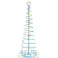 Costway 6' White Light Up Spiral Christmas Tree with Tree Top Star