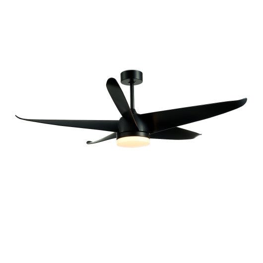 Costway 60" Black Reversible Ceiling Fan with Light