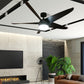 Costway 60" Black Reversible Ceiling Fan with Light