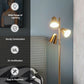 Costway 64" Golden 3-Light LED Floor Lamp Reading Light for Living Room Bedroom