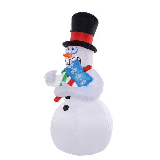 Costway 7' Air-blown Inflatable Christmas Snowman Gemmy Lighted Decoration