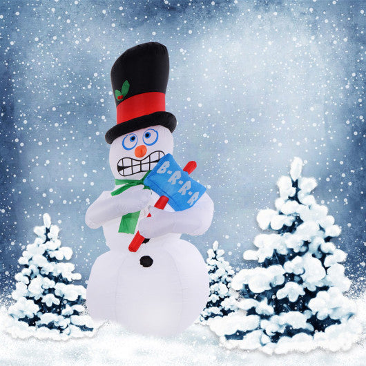 Costway 7' Air-blown Inflatable Christmas Snowman Gemmy Lighted Decoration