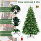 Costway 7' Artificial Christmas Tree with LED Lights and Pine Cones