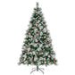Costway 7' Pre-Lit Artificial Christmas Tree with 300 Lights and 1116 Branches