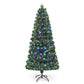 Costway 7' Pre-Lit Fiber Optic Artificial Christmas Tree with LED Lights and Stand