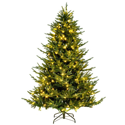 Costway 7' Pre-lit Christmas Tree with 280 Warm White LED Lights and 8 Lighting Modes