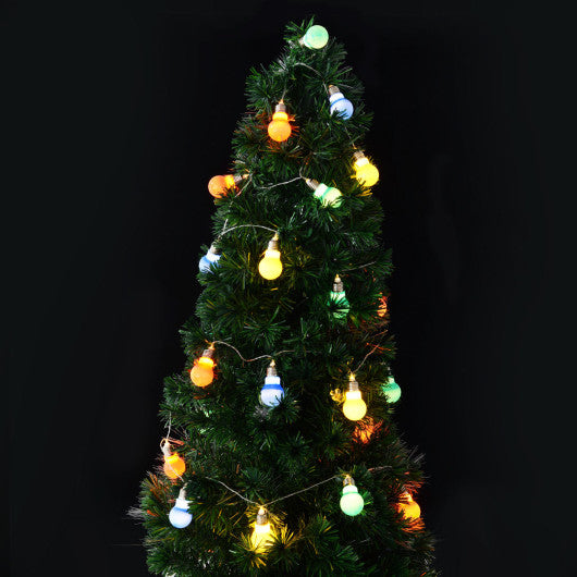 Costway 7 ft. 10 LED Christmas LED String Ball Lights Christmas Wedding Party Garden Decor Lamp
