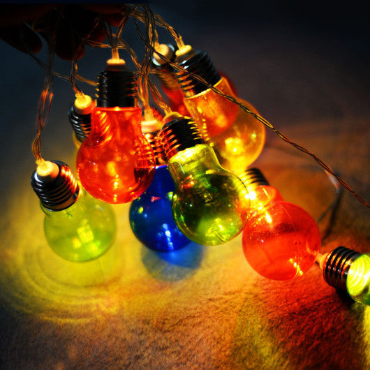 Costway 7 ft. 10 LED Clear String Ball Lights Christmas Wedding Party Decor Lamp