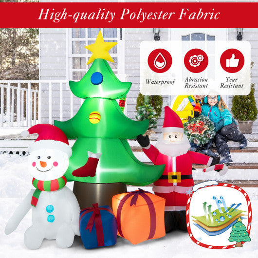 Costway 7.2' Inflatable Lighted Christmas Decoration Tree with Santa Claus
