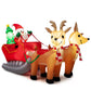 Costway 7.2' Long Christmas Inflatable Santa Rides Sled with LED Lights