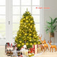 Costway 7.5' Artificial Fir Christmas Tree with LED Lights and 1968 Branch Tips