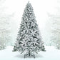 Costway 7.5' Snow Flocked Hinged Artificial Christmas Tree without Lights