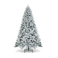 Costway 7.5' Snow Flocked Hinged Artificial Christmas Tree without Lights
