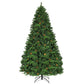 Costway 8' Flocked Artificial Christmas Tree with LED Lights and Pine Cones