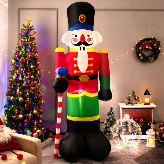 Costway 8' Inflatable Nutcracker Soldier with 2 Built-in LED Lights