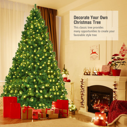 Costway 8' PVC Artificial Christmas Tree with LED Lights