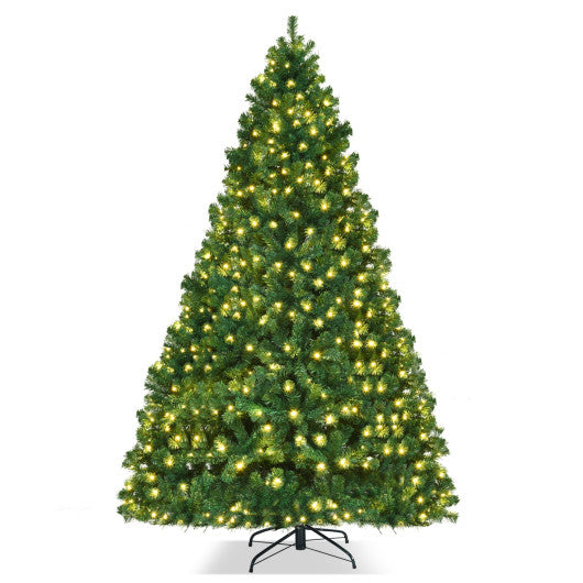 Costway 8' PVC Artificial Christmas Tree with LED Lights
