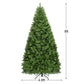 Costway 8' Pre-Lit Artificial PVC Christmas Tree with LED Lights and Stand
