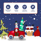 Costway 8' Tall Inflatable Santa Claus on Red Truck with LED Lights