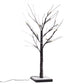 Costway 8 ft. 144 LED Christmas Brown Birch Snow Tree LED Light Warm Decorative Festival Party