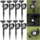 Costway 8 pcs. 4-LED Solar Spot Light Outdoor Garden Lawn Landscape LED Spotlight Path Lamp