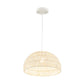 Costway Beige Farmhouse Rattan Pendant Lights with Adjustable Hanging Rope