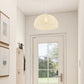 Costway Beige Farmhouse Rattan Pendant Lights with Adjustable Hanging Rope