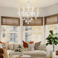 Costway Elegant Crystal Chandelier Ceiling Light