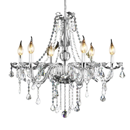 Costway Elegant Crystal Chandelier Ceiling Light