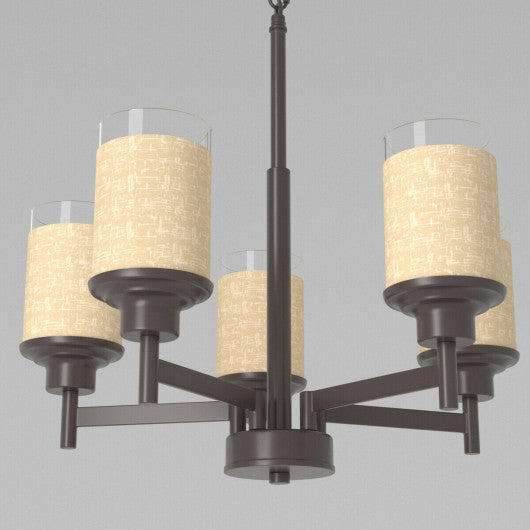 Costway Elegant Modern Ceiling 5 - Light Pendant Chandelier