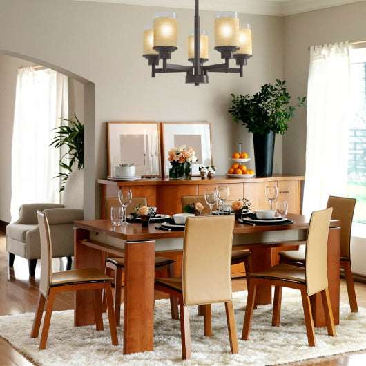 Costway Elegant Modern Ceiling 5 - Light Pendant Chandelier