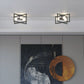 Costway Flush Mount Geometric Metal 3-Lights Ceiling Lamp