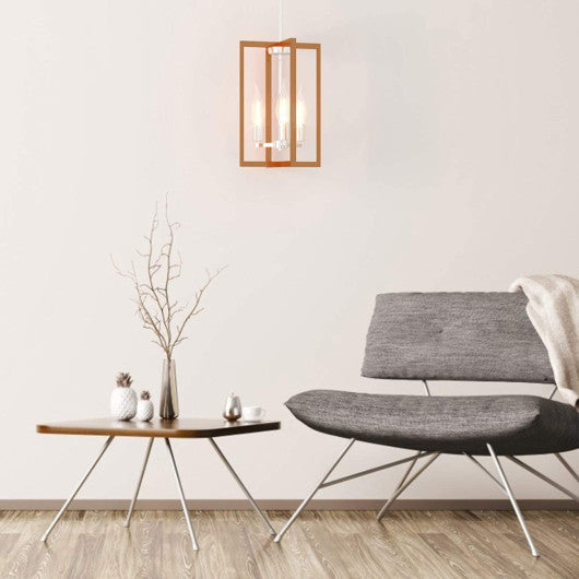 Costway Flush Mount Geometric Metal 3-Lights Ceiling Lamp