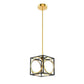 Costway Golden Modern LED Pendant Light with 42 Inches Adjustable Suspender