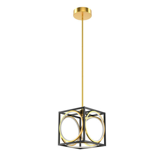 Costway Golden Modern LED Pendant Light with 42 Inches Adjustable Suspender
