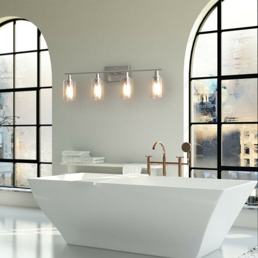 Costway Modern 3-Light Glass Wall Lamp