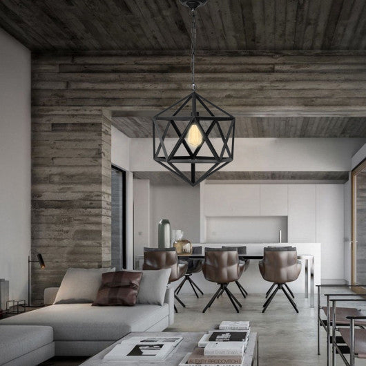 Costway One - Light Industrial Metal Pendant Hanging Ceiling Chandelier