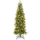 Costway Pencil Christmas Tree with 180 Warm White and Multi-Color LED Lights