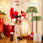 Costway Pre-Lit Artificial Christmas Tree with 100 Warm-White LED Lights