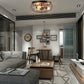 Costway Semi Flush Mount Ceiling Light with Industrial Retro Design