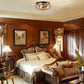Costway Semi Flush Mount Ceiling Light with Industrial Retro Design