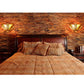 Costway Tiffany-Style 1-Light Wall Sconce with 12" Glass Lampshade
