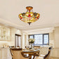 Costway Tiffany-Style 2-Light Ceiling Lamp with 16" Shade