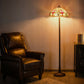 Costway Tiffany-Style 2 Light Lamp w/ 18" Stained Glass Shade