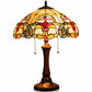 Costway Tiffany-Style Victorian 2-Light Table Lamp with 16" Stained Shade
