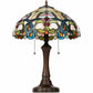 Costway Tiffany-Style Victorian 2-Light Table Lamp with 16" Stained Shade