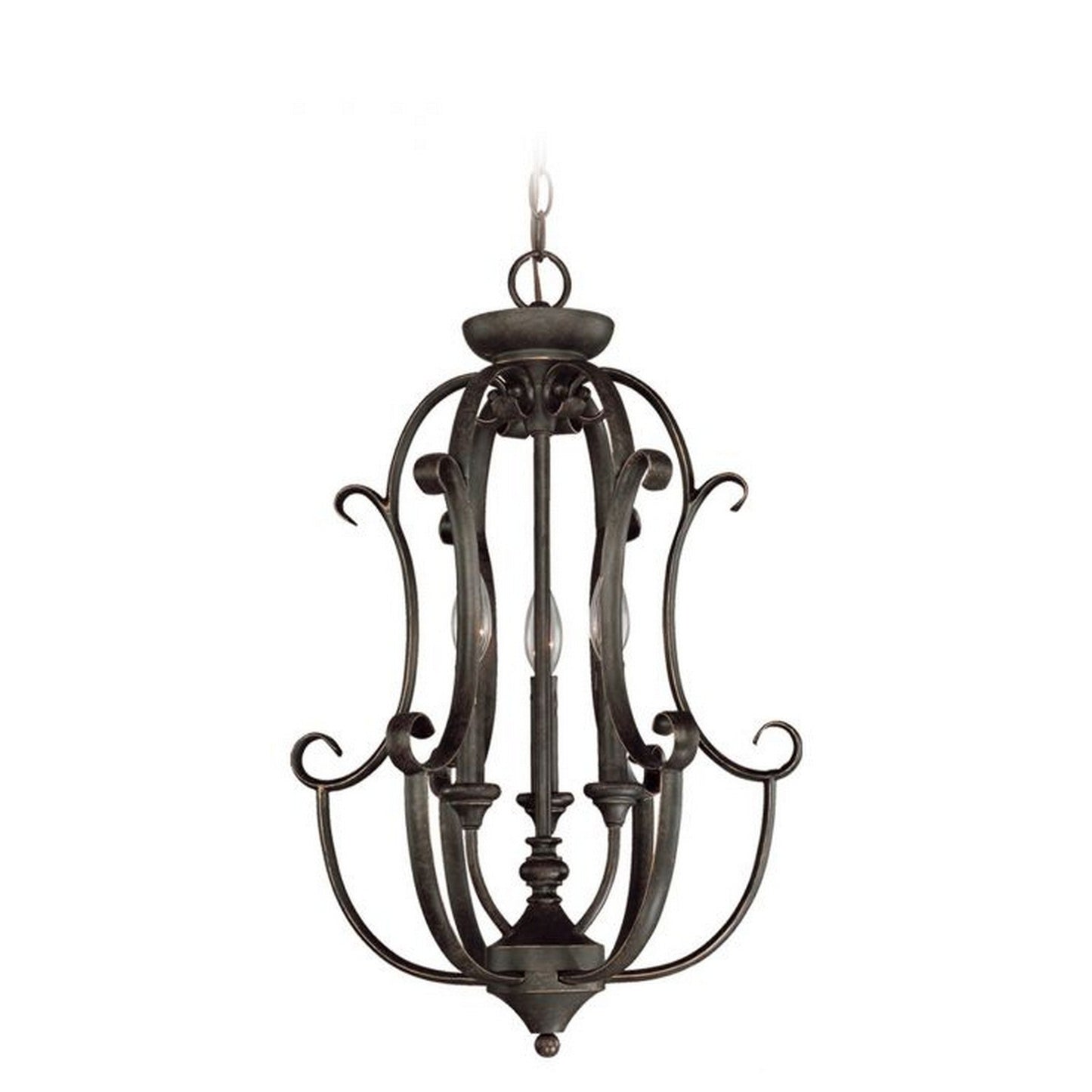 Craftmade Barrett Place 16" 3-Light Mocha Bronze Candelabra Foyer Chandelier