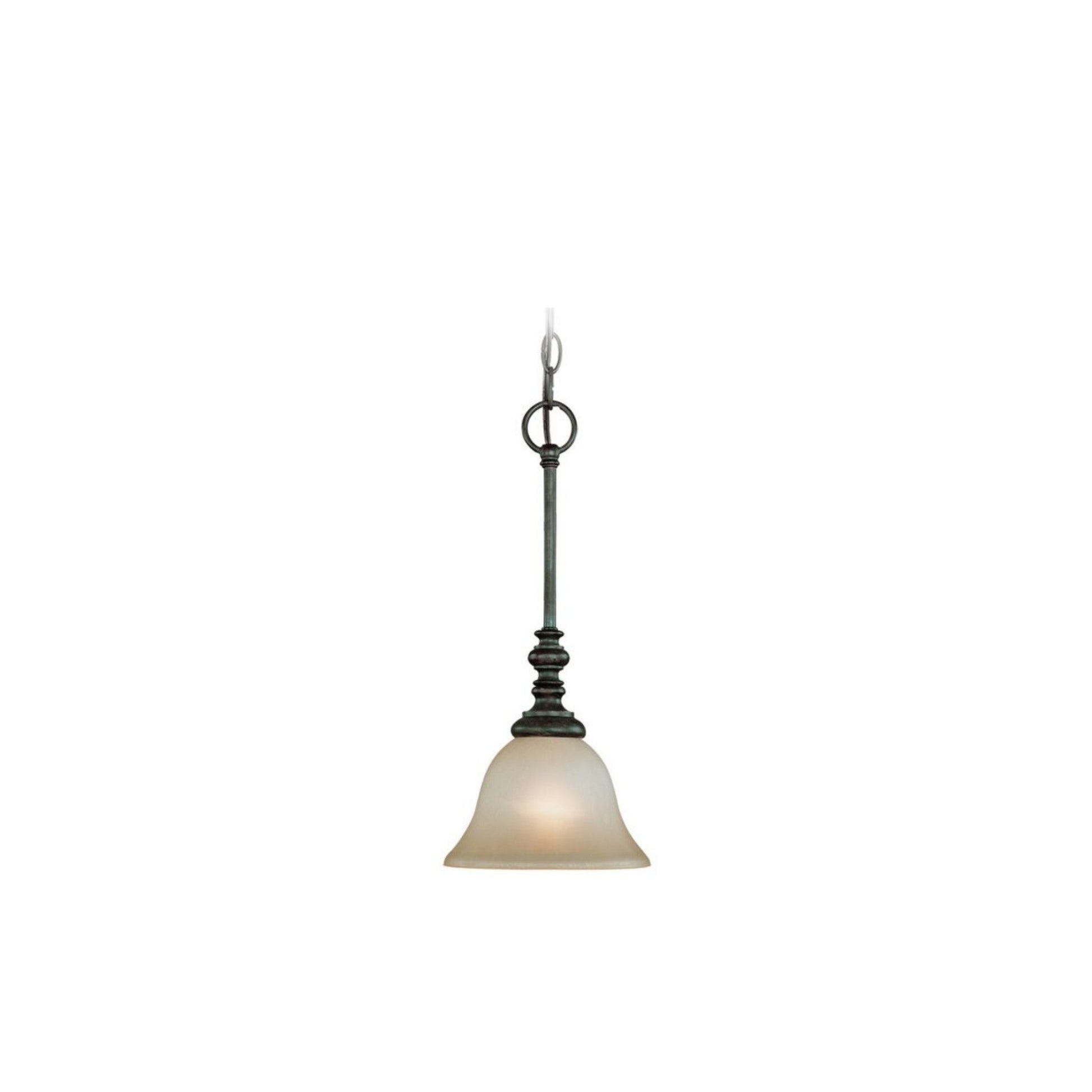 Craftmade Barrett Place 7" 1-Light Mocha Bronze Pendant Light With Light Umber Etch Glass Shade